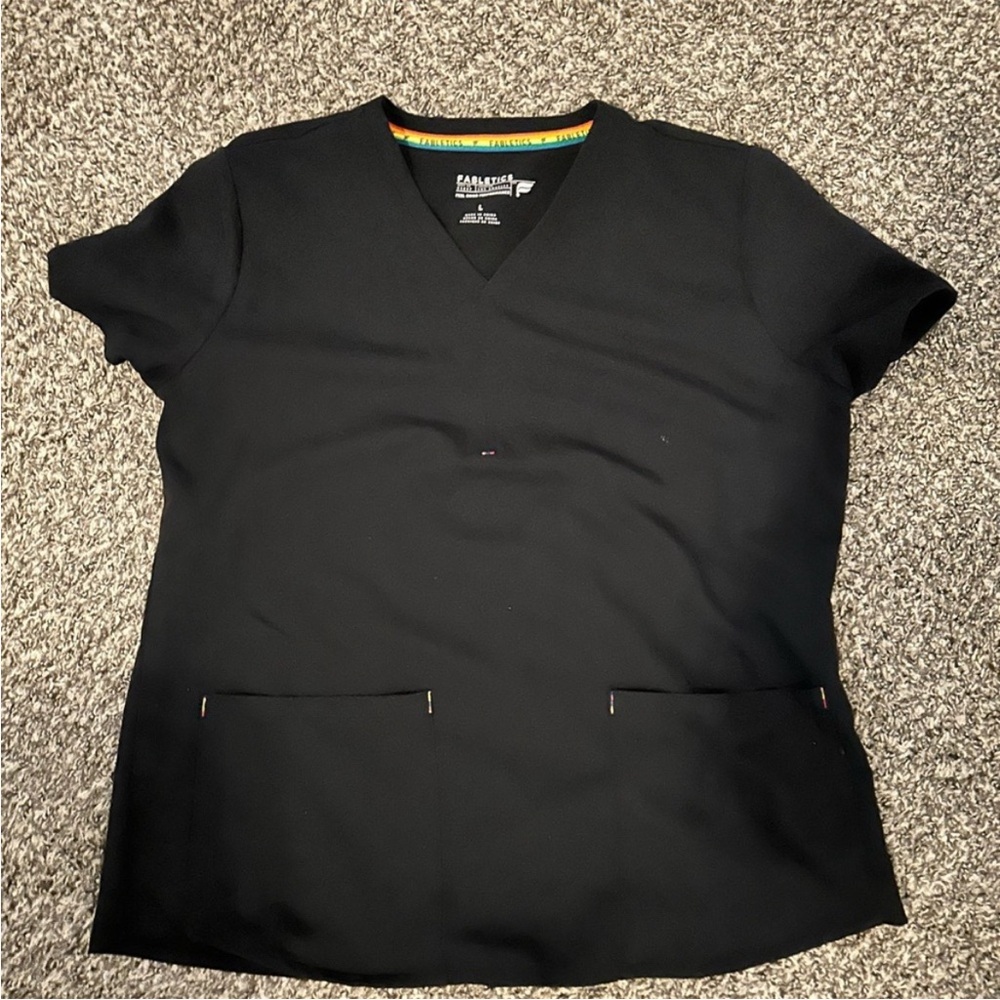 Fabletics Women's Black V-Neck Top